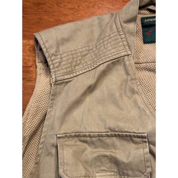 Medium Orvis Safari Photographers Travel Vest Multi Pocket Canvas Mesh Back - Picture 5 of 13